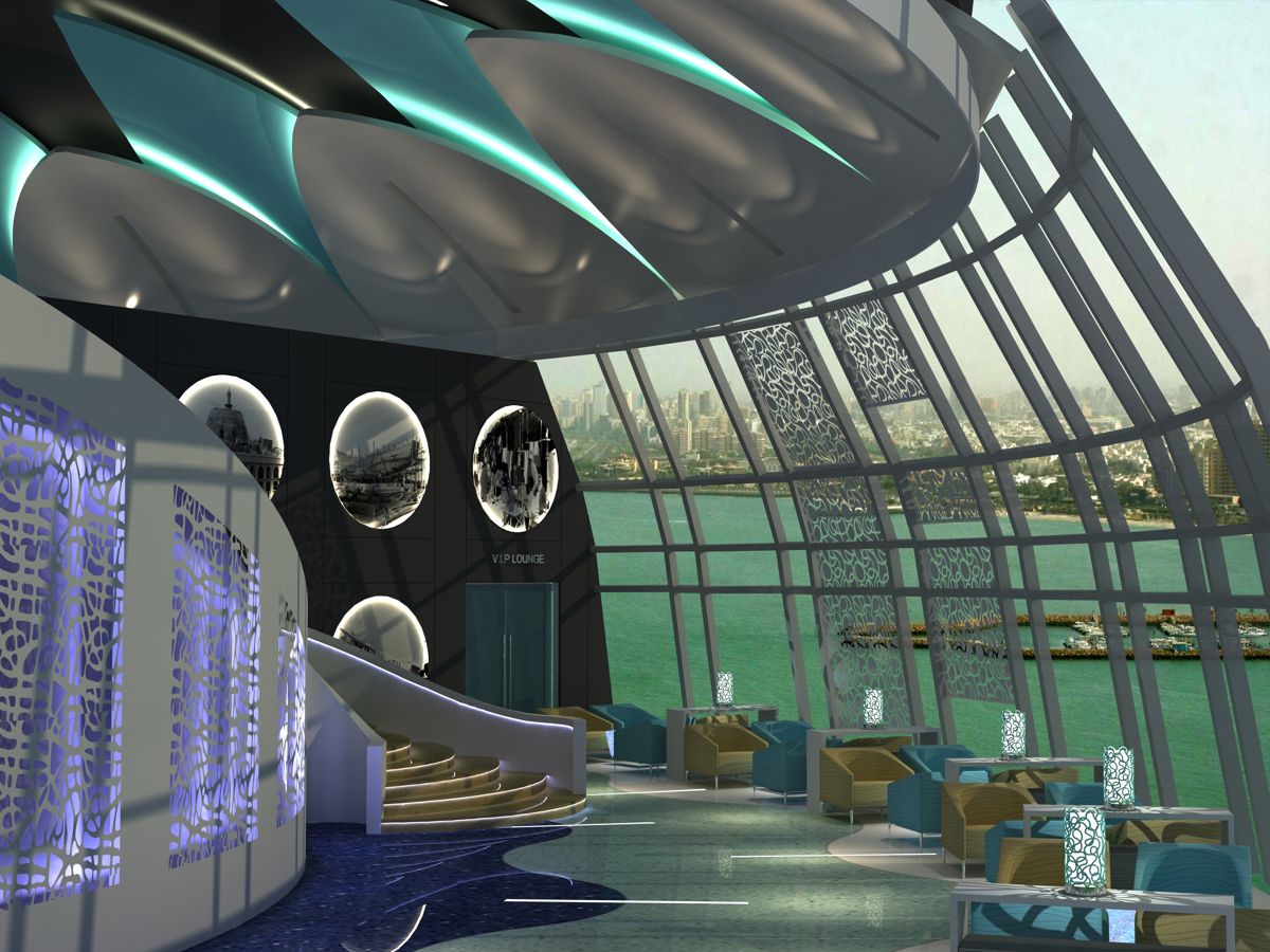 Kuwait Tower restaurant lobby